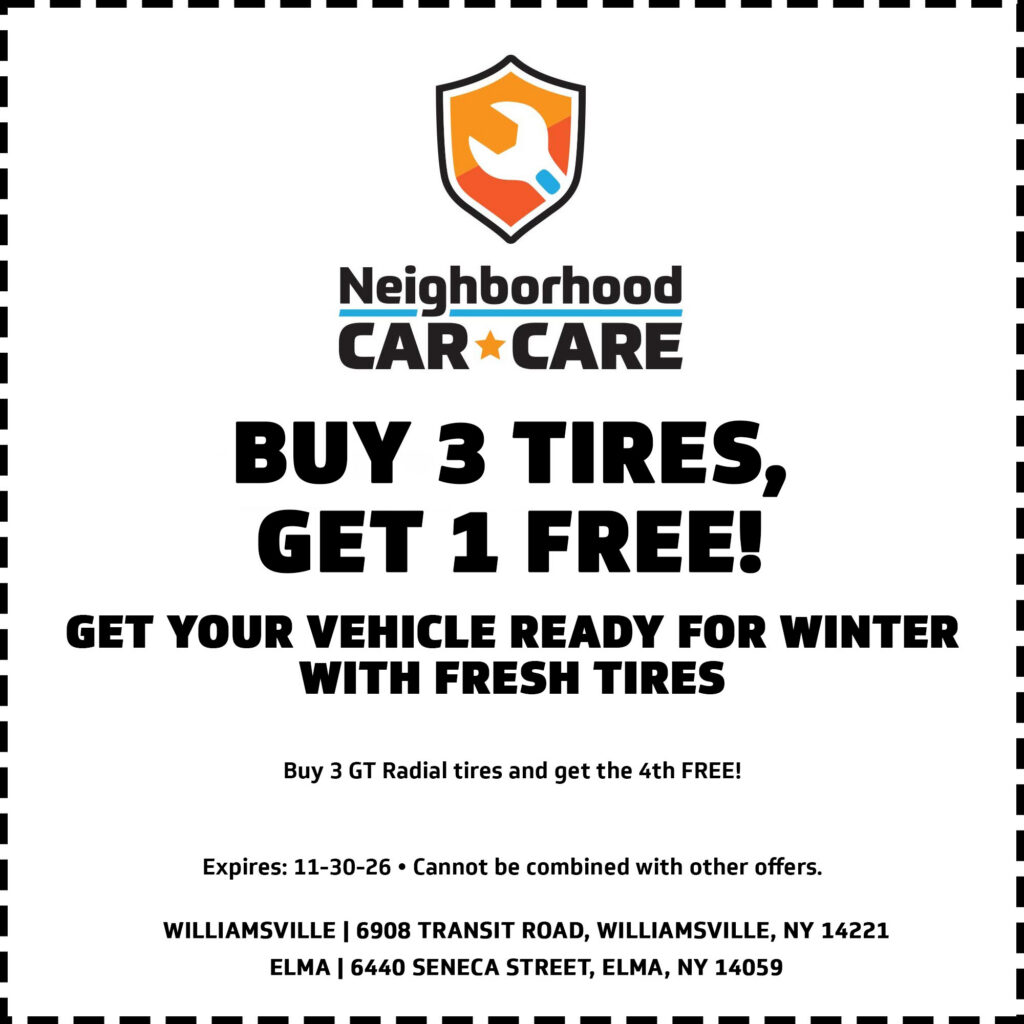 Buy 3 Tires, Get 1 Free!